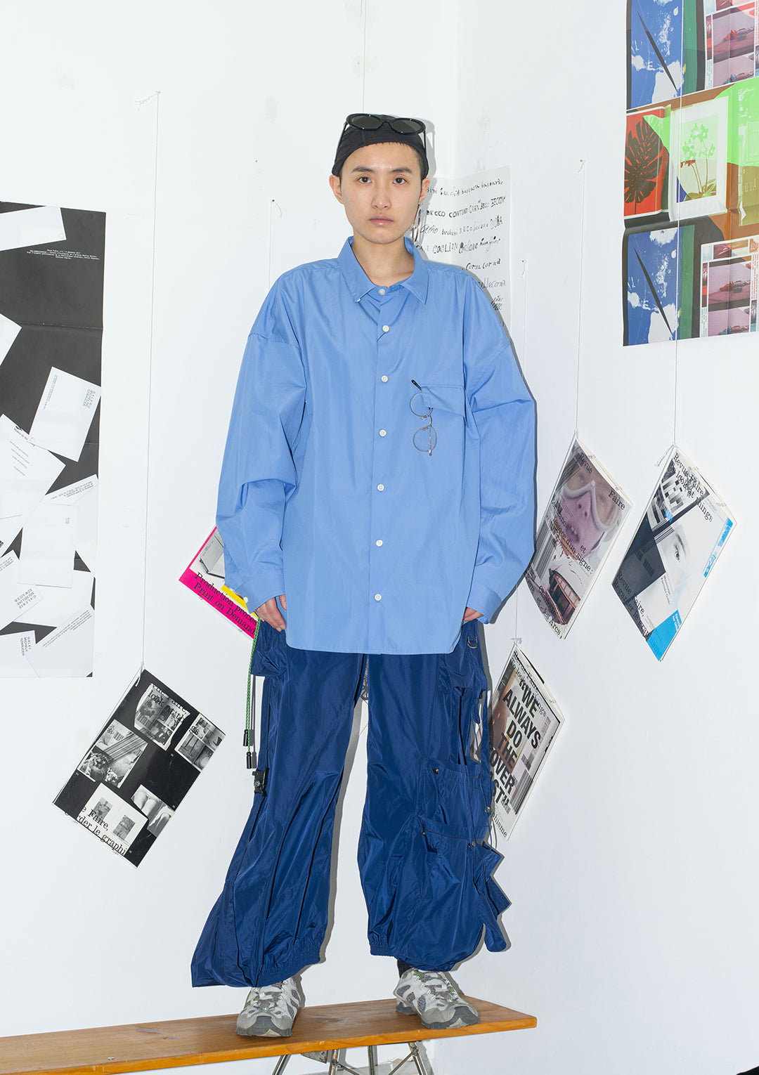 IHATOV®︎EDEN TOKYO READING DRESS SHIRT - SAX