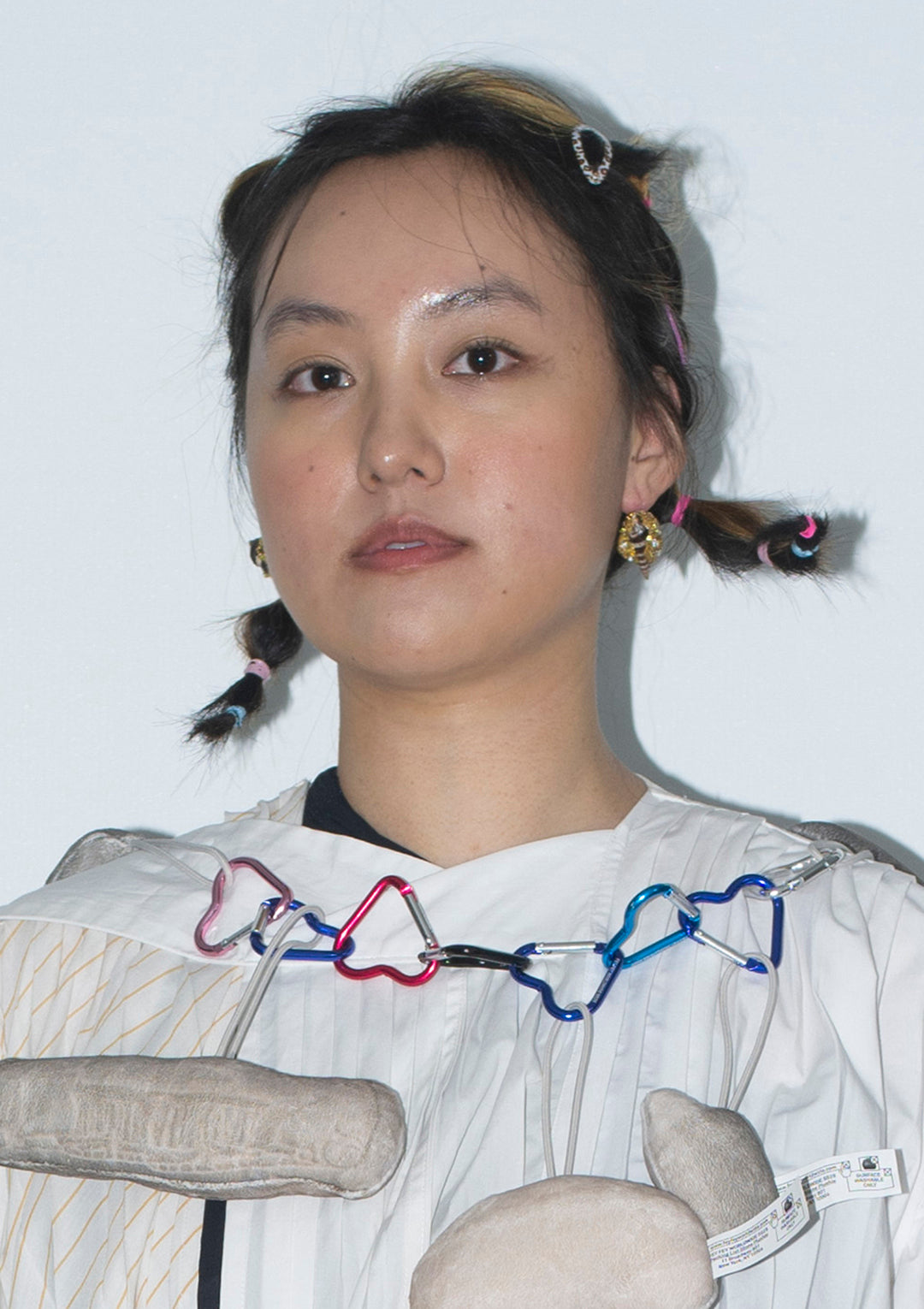 Lurex Pointed Snail Earrings