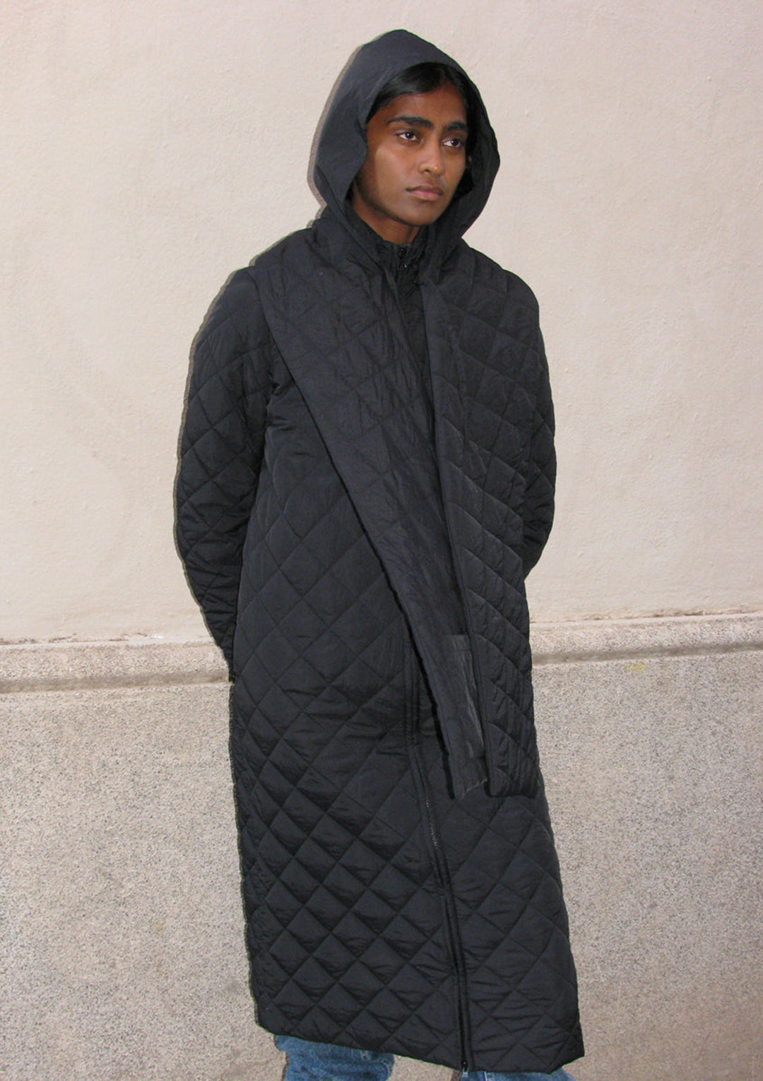 Otter Long Padded Puffer - Black