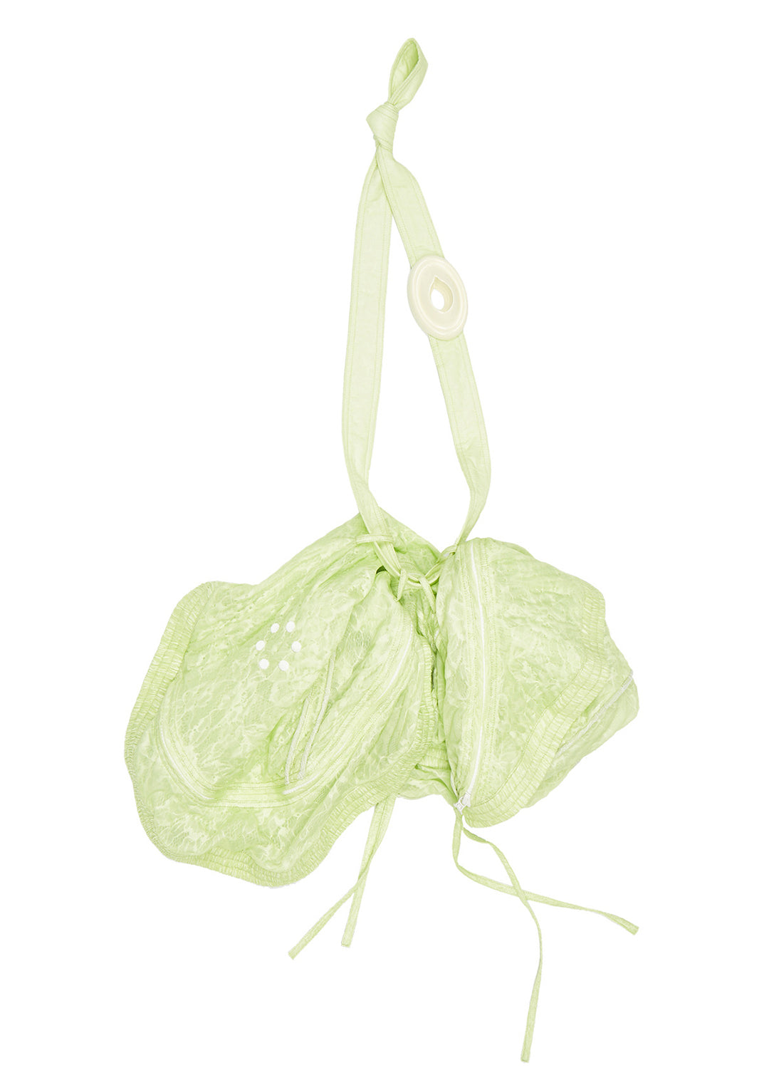 NUTEMPEROR Shy Project 3D Constructed Nylon Green Cross-body Bag