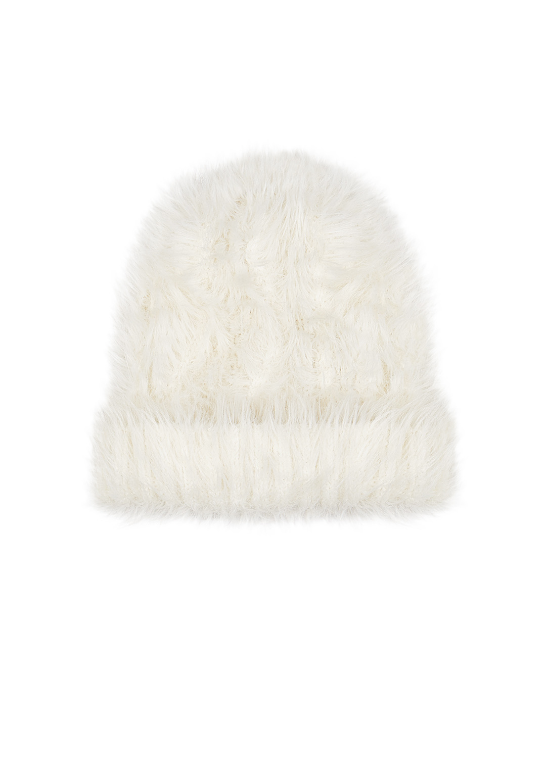 NUTEMPEROR Umbra Project 064 Soft Faux Fur Beanie - White