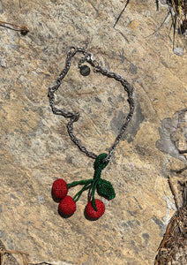 Triple Cherry Necklace