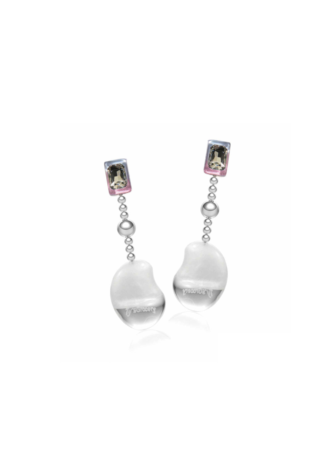 Long Big Diamond Water Droplet Earrings