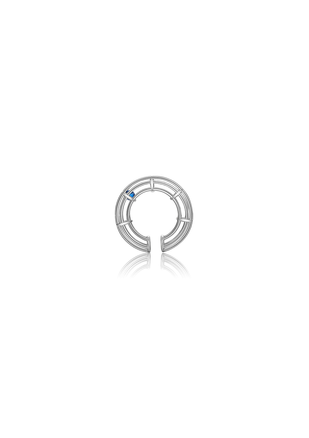 Diamonds gemstone transport track ring / ear clip