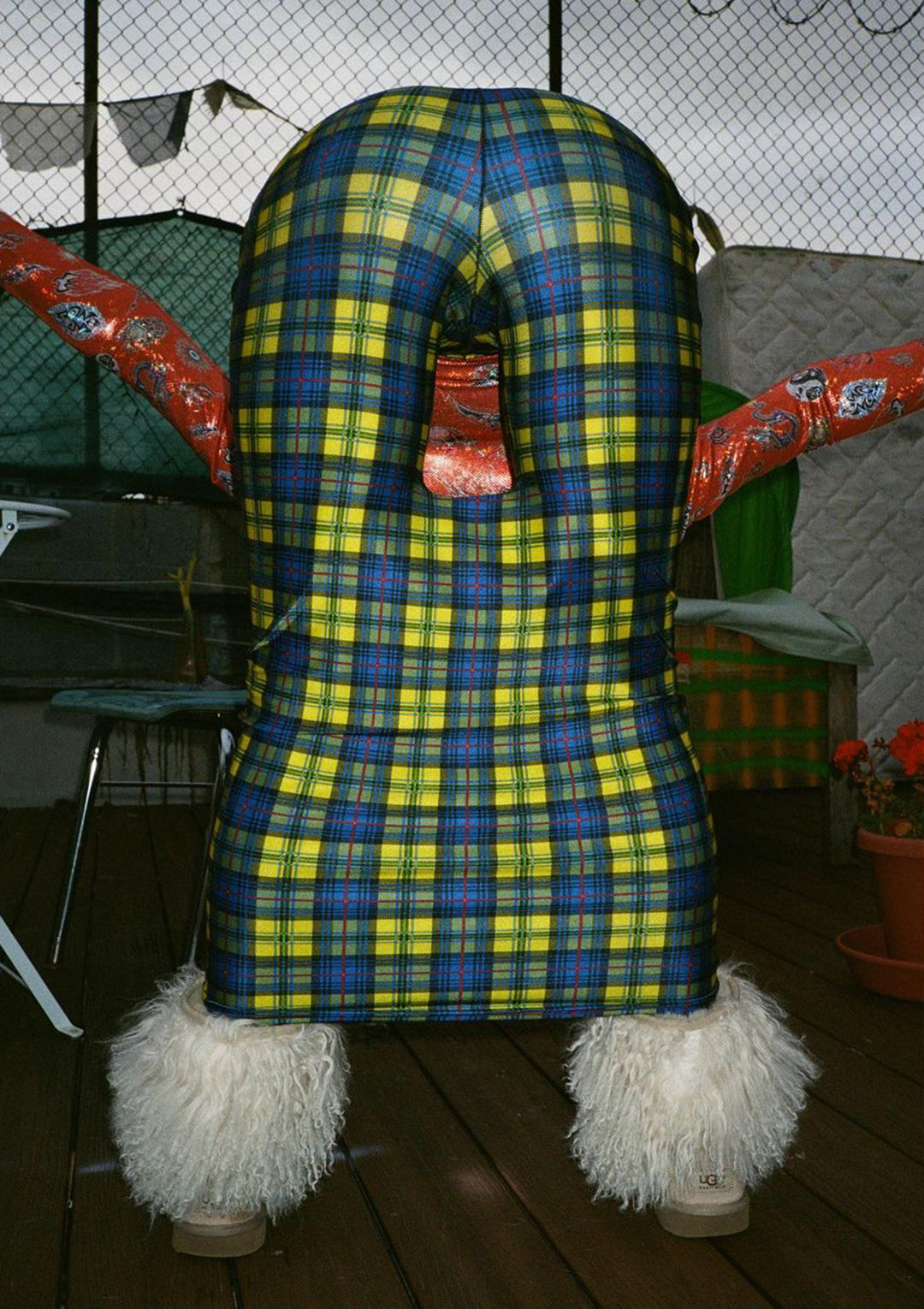 Franscis Balken x Bungee Space Key Hole Skirt Plaid