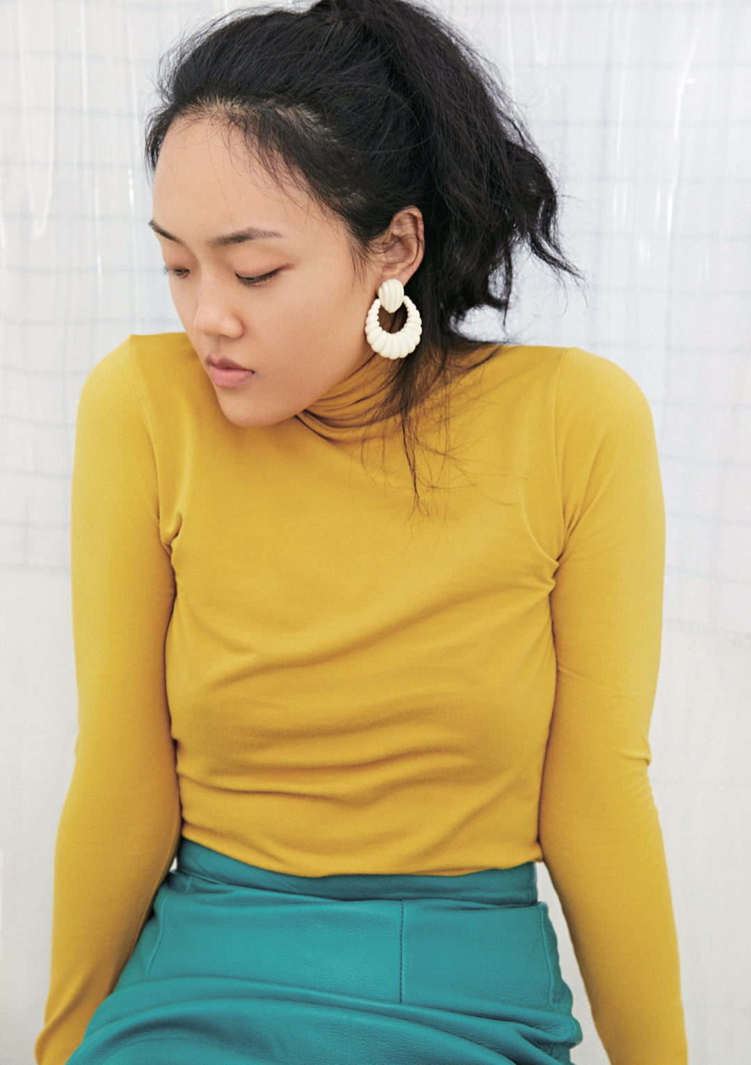 Milky White Shell Earrings