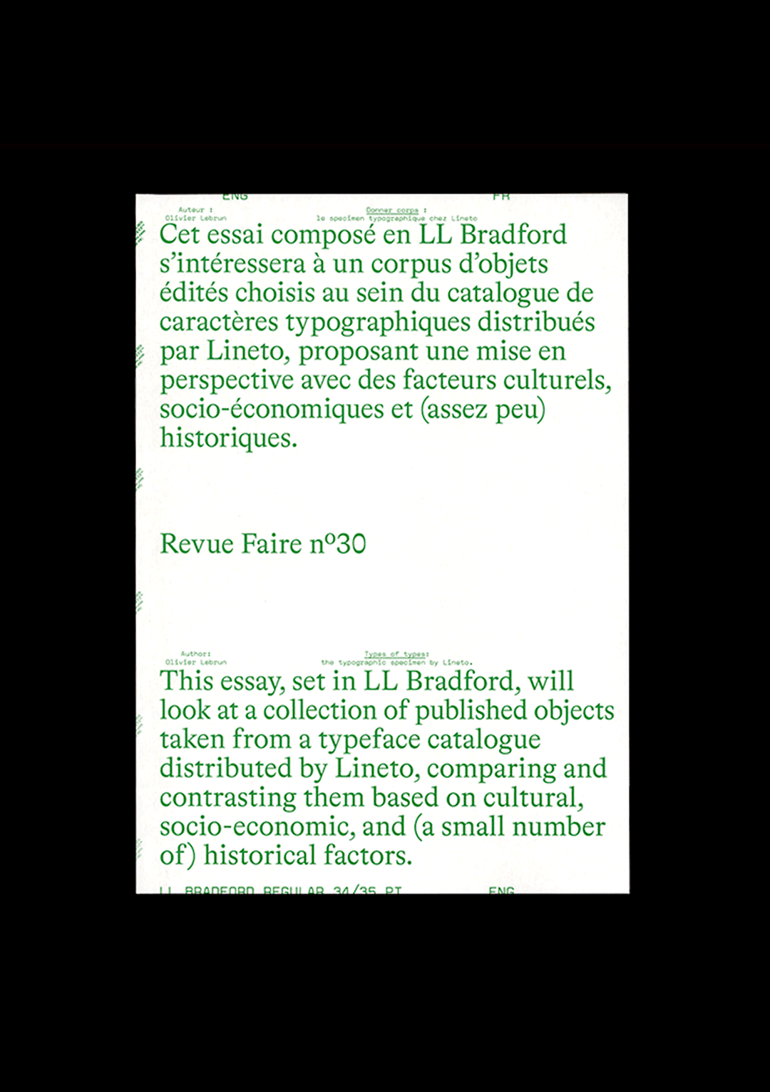 n°30 — Types of types: the typographic specimen by Lineto.