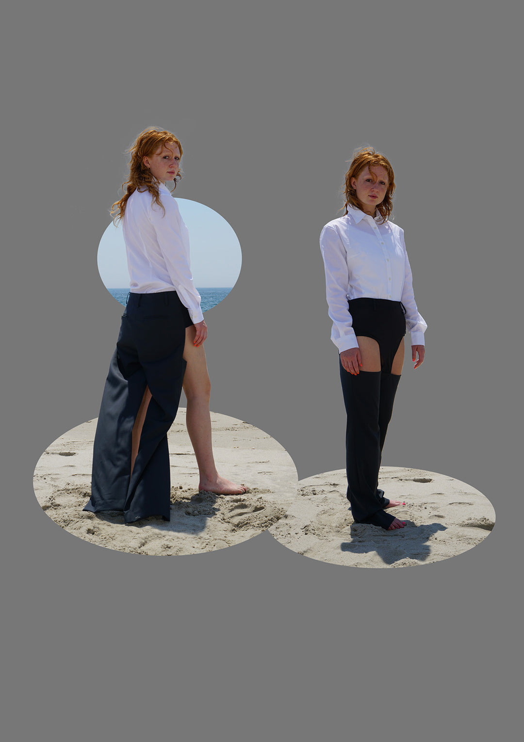 CUT OUT SUIT PANTS