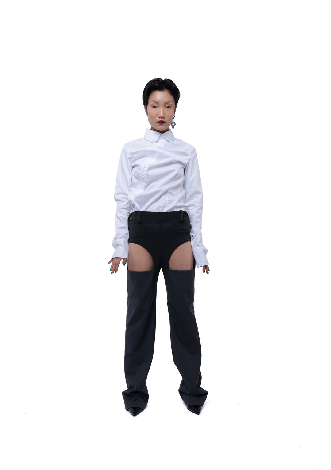 CUT OUT SUIT PANTS