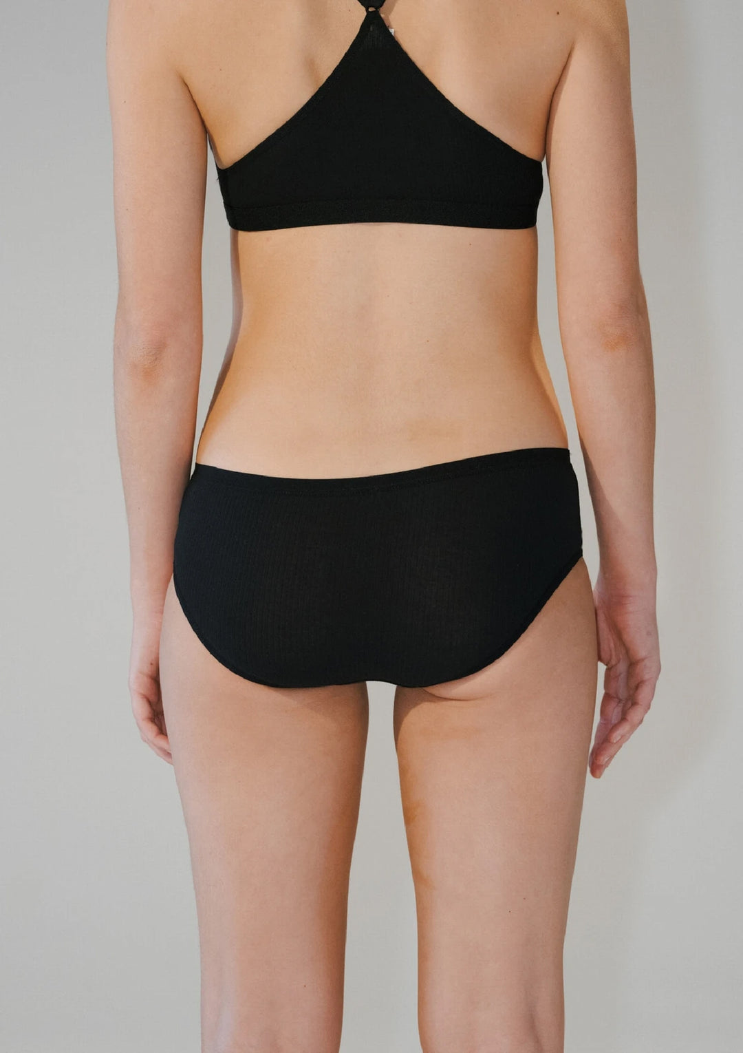 Classic Bell Pants - Cotton Rib (Black)