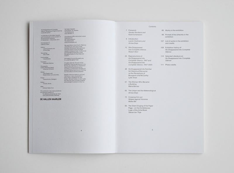 He Disappeared into Complete Silence - Rereading a Single Artwork by Louise Bourgeois
