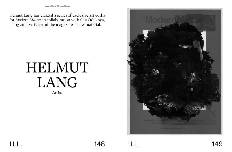 Modern Matter Magazine Issue 16 - Helmut Lang