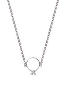 SOLITAIRE RING PENDANT NECKLACE