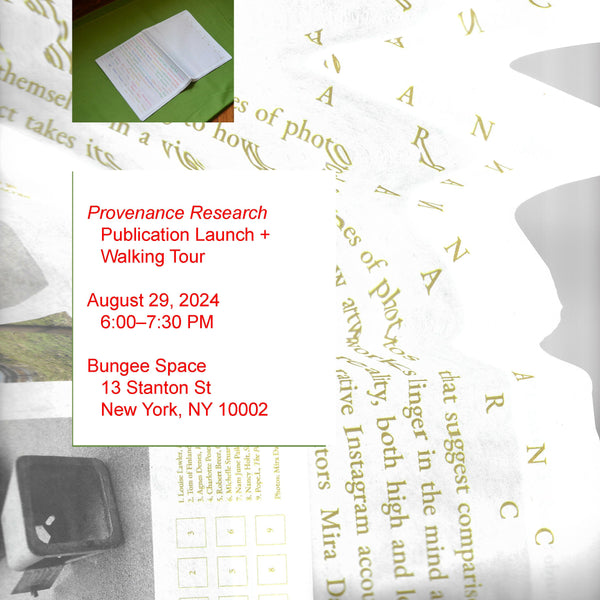 prompt: presents Provenance Research: Publication Launch and Walking Tour | August 29, 2024 6-7:30 PM
