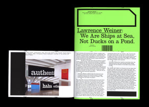 n°49 — Lawrence Weiner: We Are Ships at Sea, Not Ducks On a Pond. with interviews with Nora Turato & Linda van Deursen