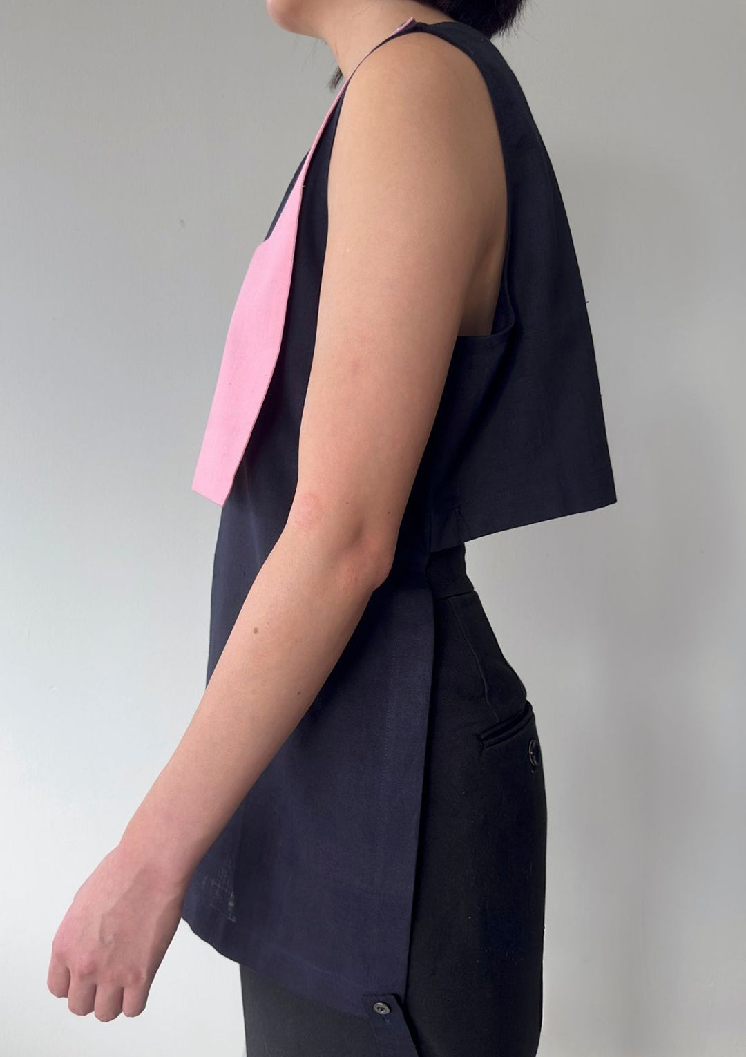 Sectional Vest - Black Pink Gray