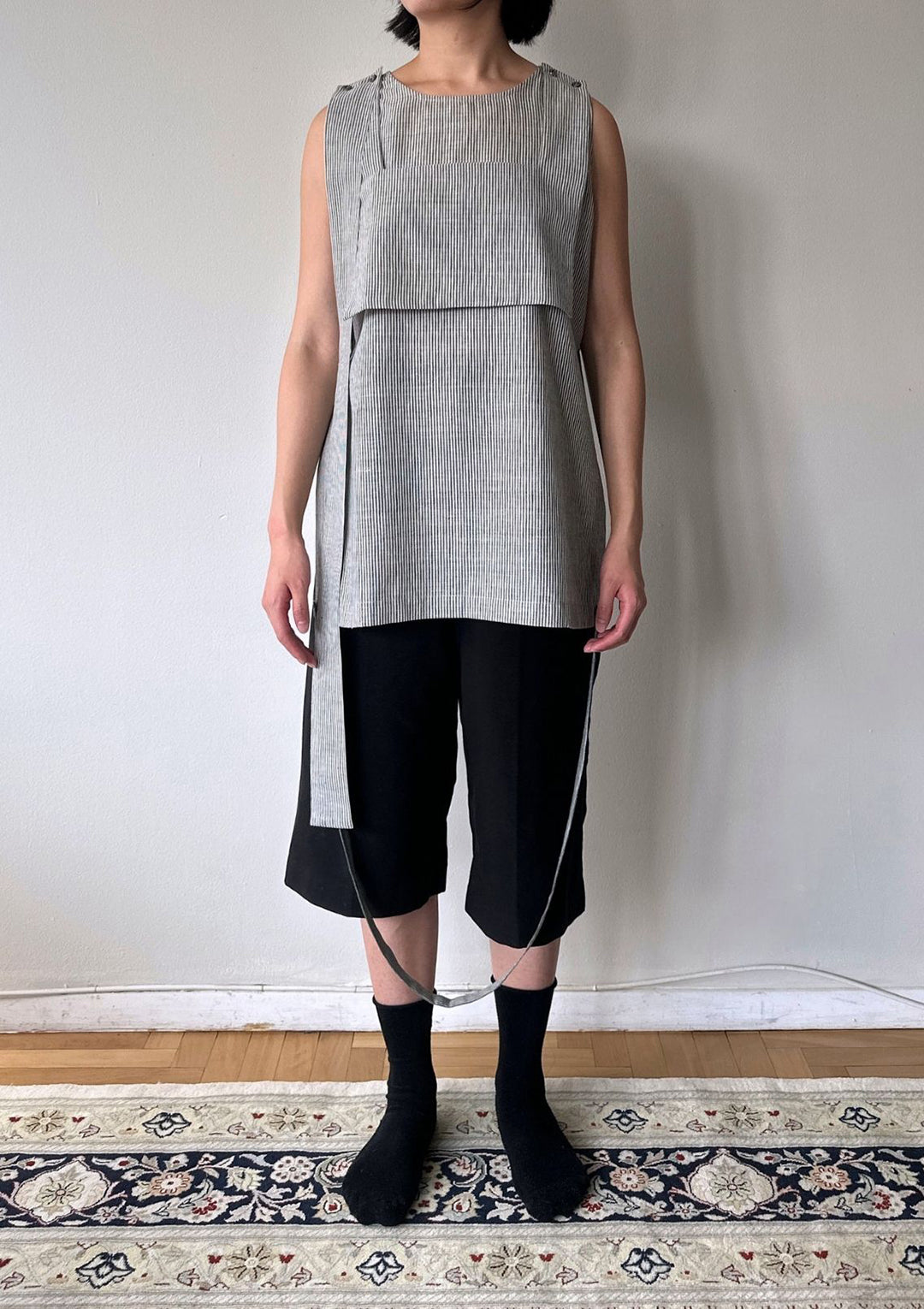 Sectional Vest - All Gray Stripes