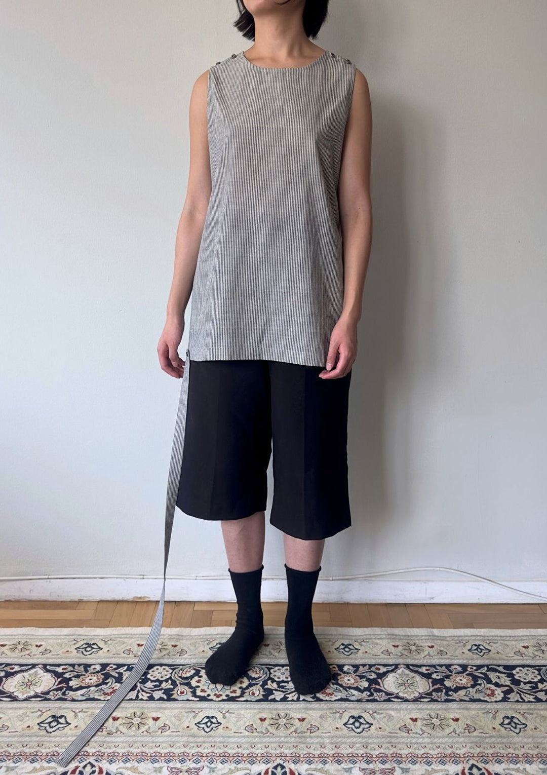 Sectional Vest - All Gray Stripes