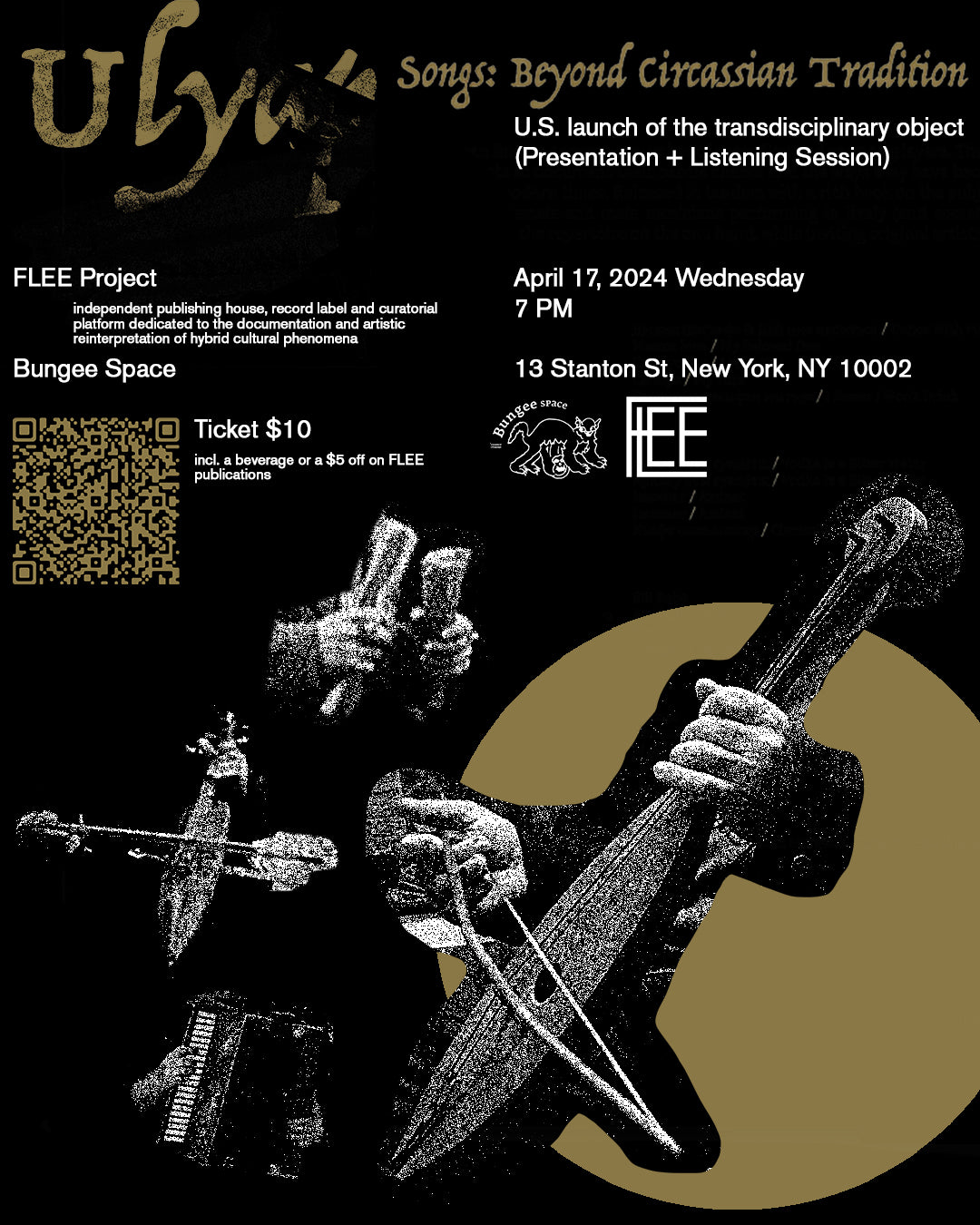 Flee Project Event at Bungee | Apr 17, 2024 7PM:  U.S. launch of Ulyap: Beyond Circassian Tradition