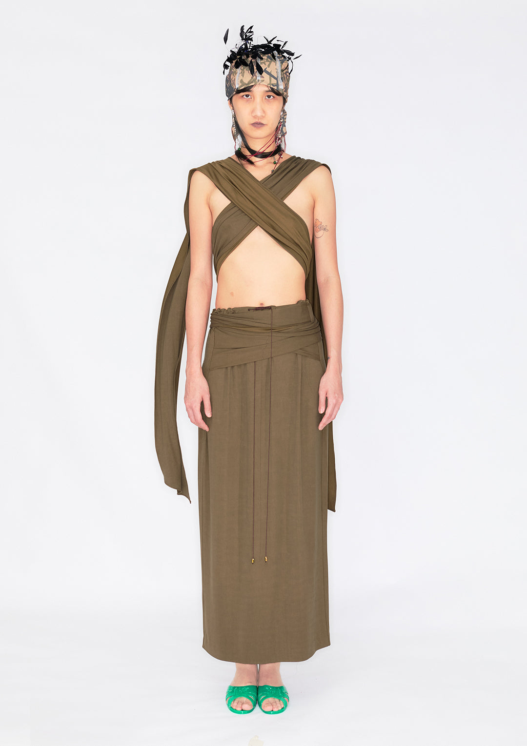 LUCKY KNOT DOUBLE WRAP SCARF SKIRT