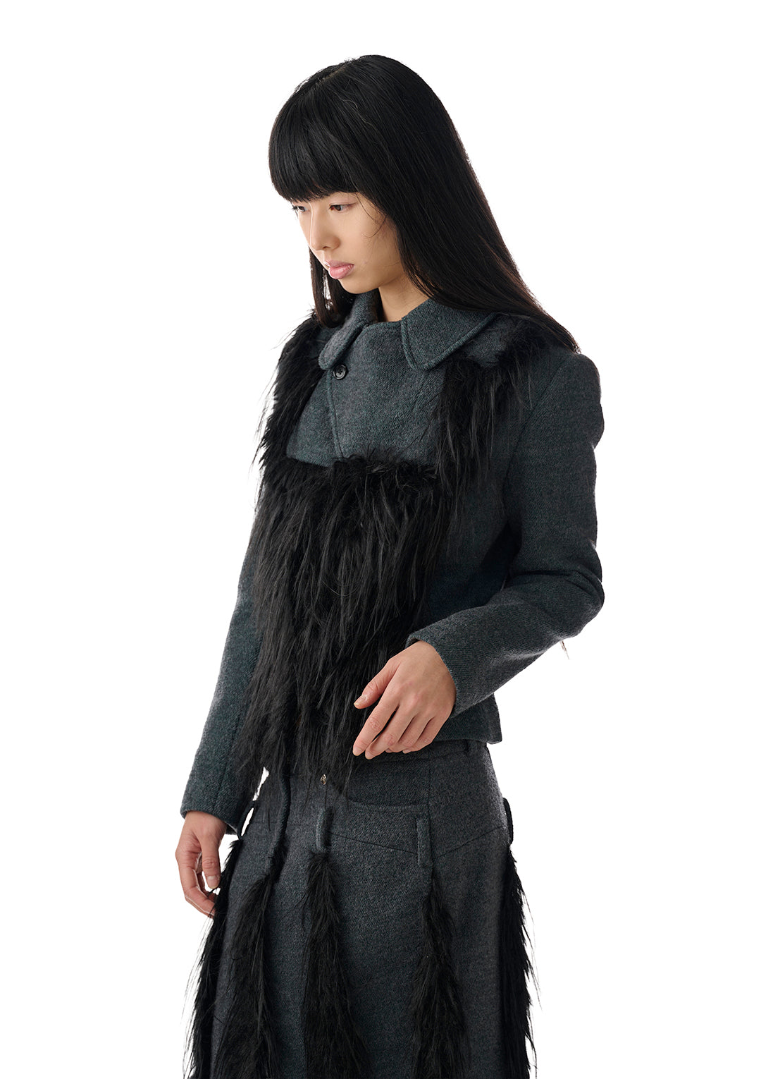 SHADOWY FUR BLAZER