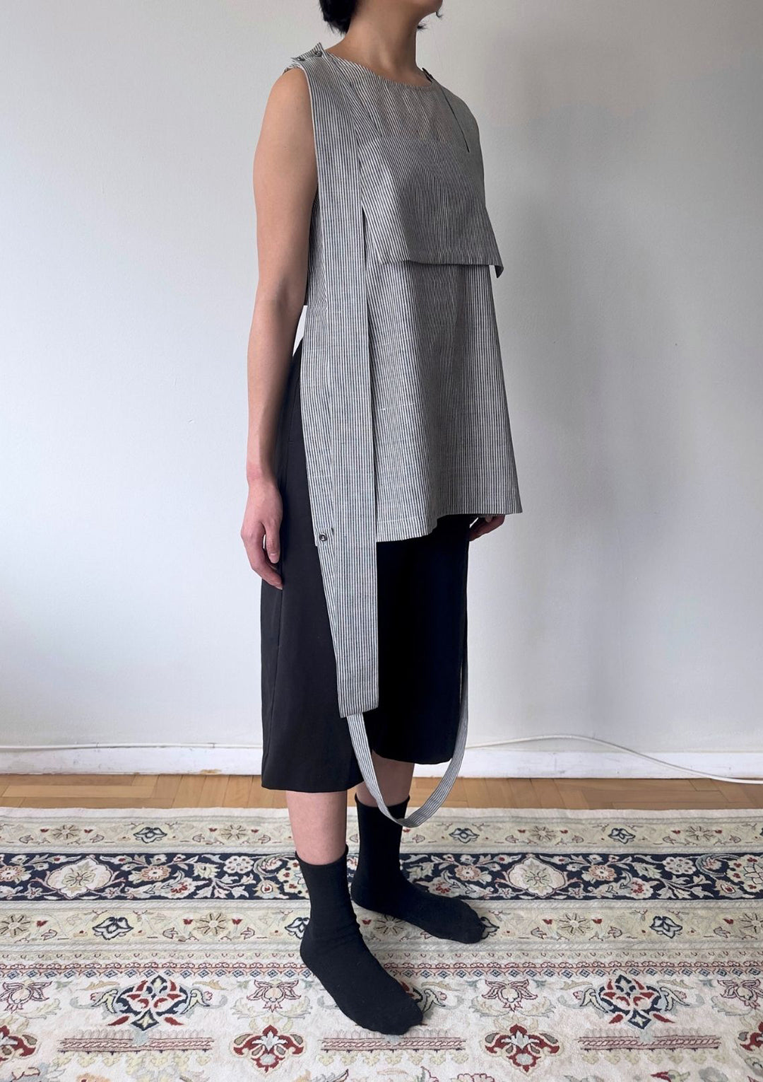 Sectional Vest - All Gray Stripes