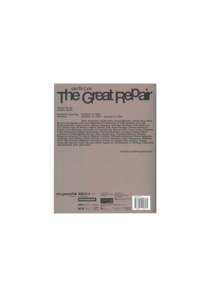 ARCH+ The Great Repair: Politics for a Society of Repair— A Reader ...