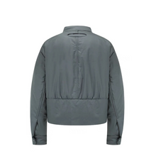 Water Resistant Shirt Fabric Padded Biker Jacket 衬衫面料夹棉机车夹克 - Grey