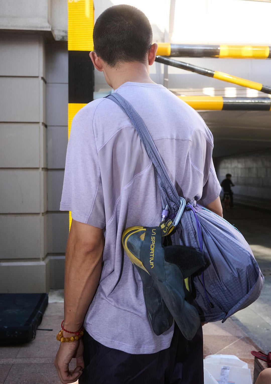 Merino Wool Patchwork Short Sleeve T-shirt 美丽奴拼接运动短袖T恤 - Lavender