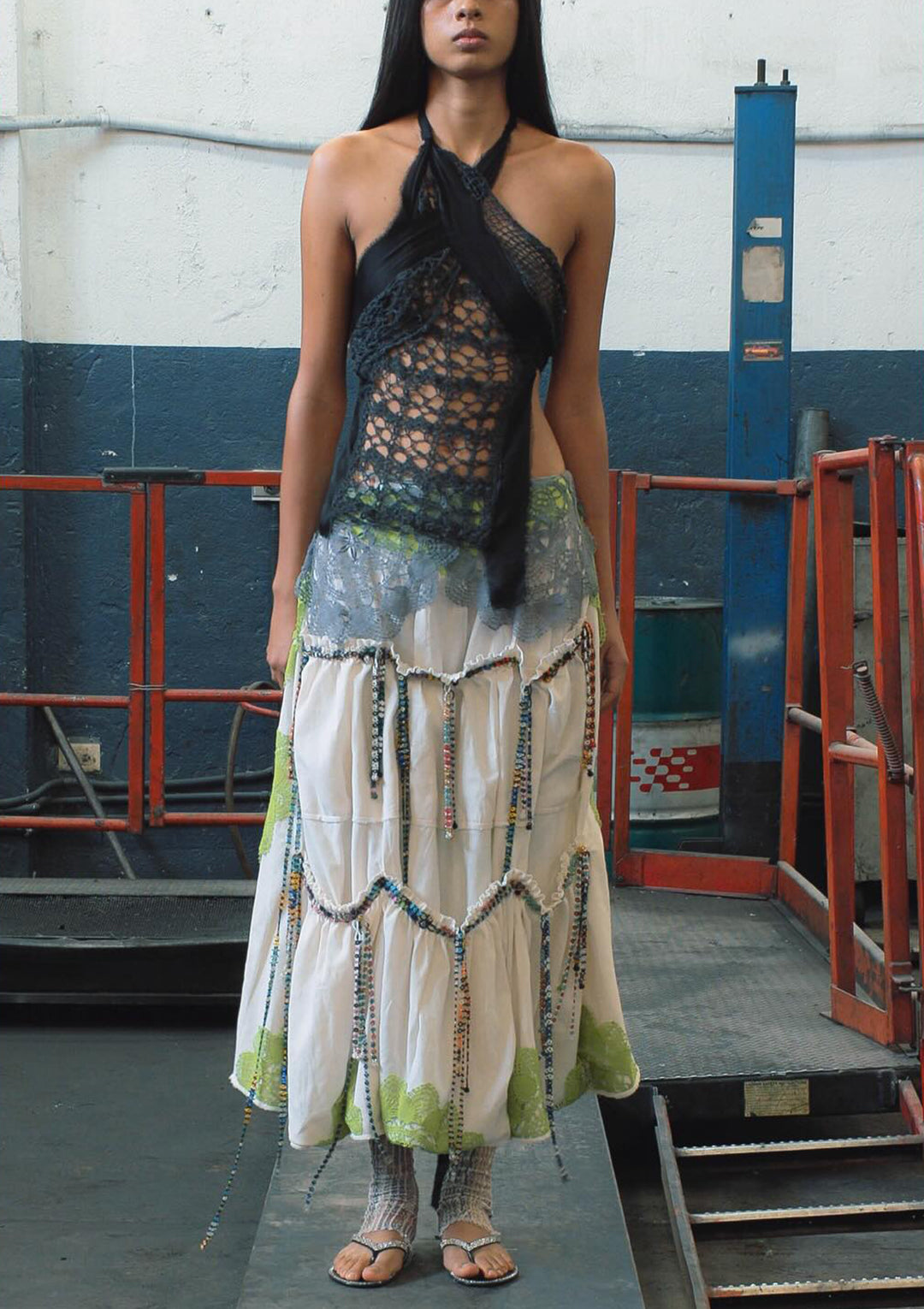 ORANGE PEEL PATCHWORK VEST