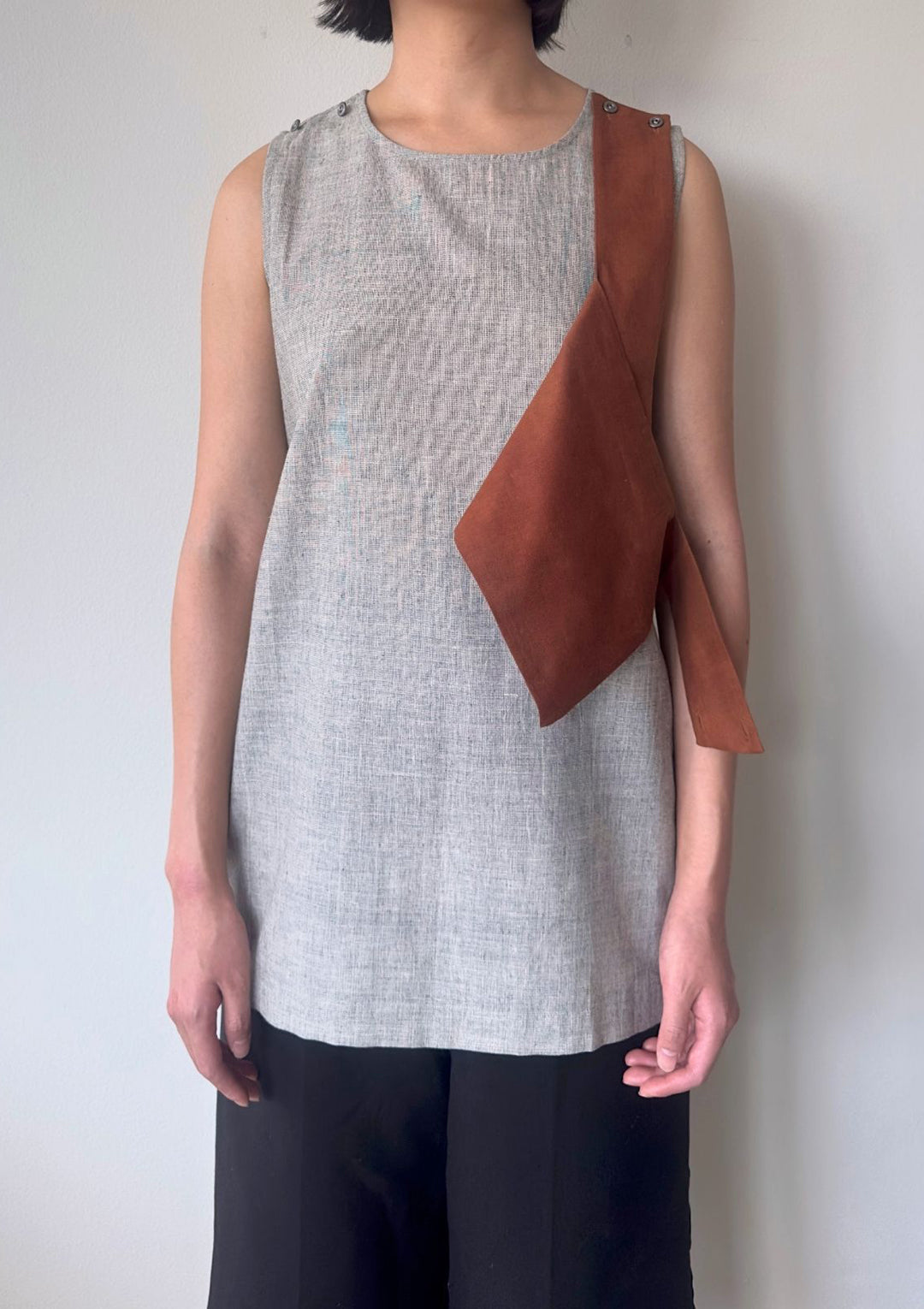Sectional Vest - Grey Brown Black
