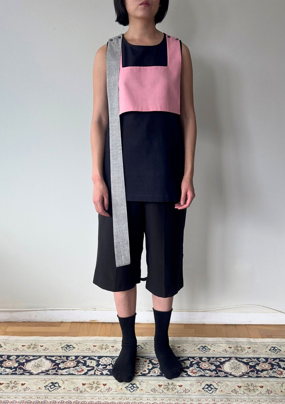Sectional Vest - Black Pink Gray