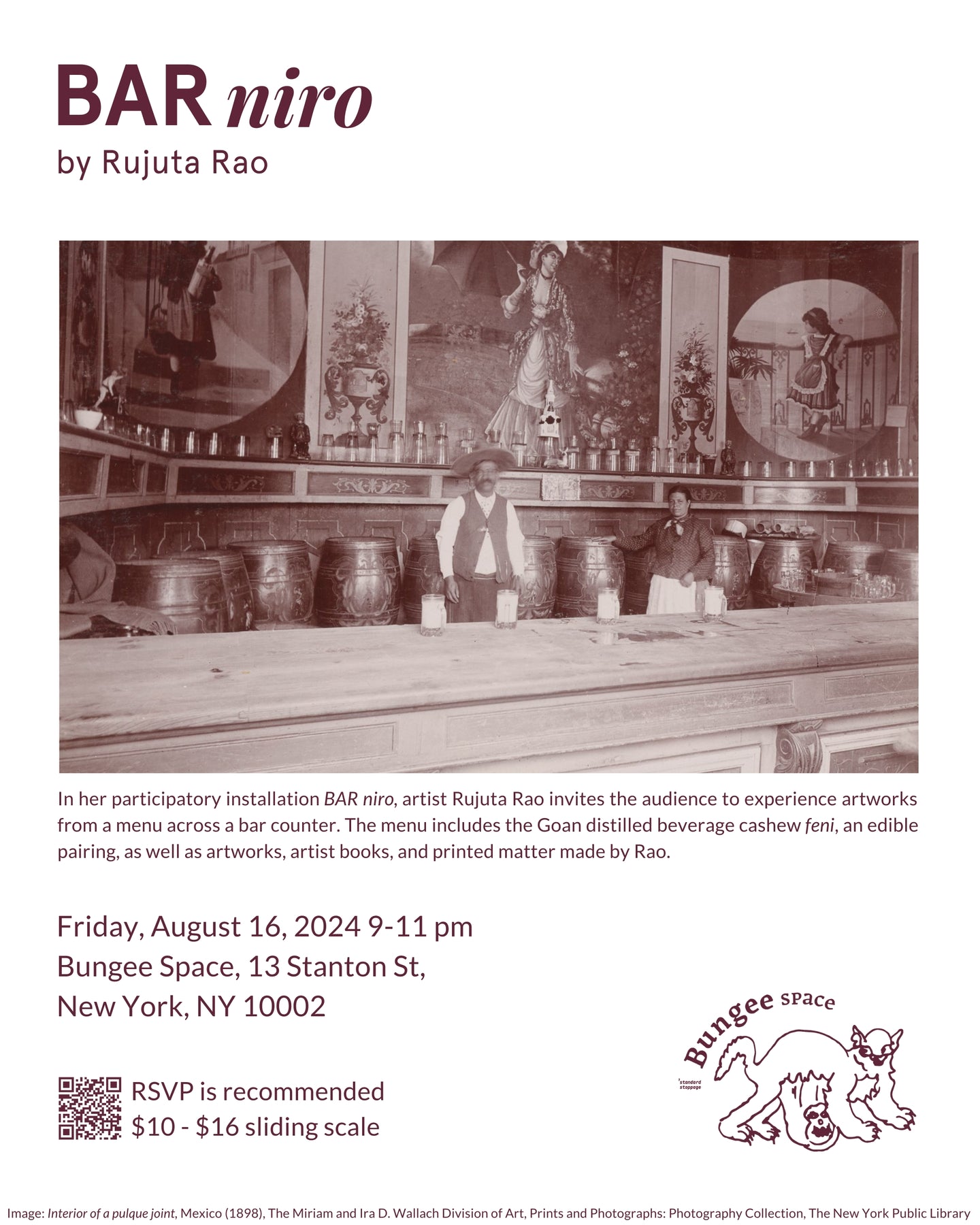 BAR niro, by Rujuta Rao, at Bungee Space | Aug 16, 2024 Fri 9-11 PM