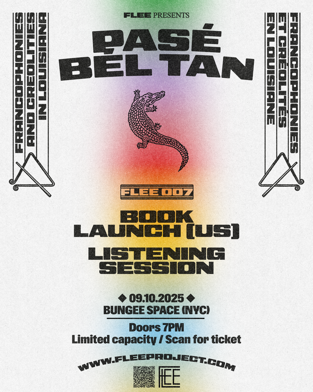 Flee Project 007 Book Launch & Listening Session | Pasé Bél Tan: Creolities and Francophonies in Louisiana (7PM, Sep 10, 2025)