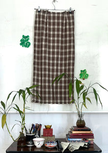 CHECK LONG SKIRT