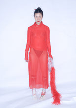 MESH QIPAO TOP LONG SLEEVE - 2 colors