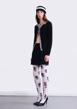 Graphic Collar Cardigan - Black/Gray