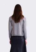 Graphic Collar Cardigan - Gray/Red
