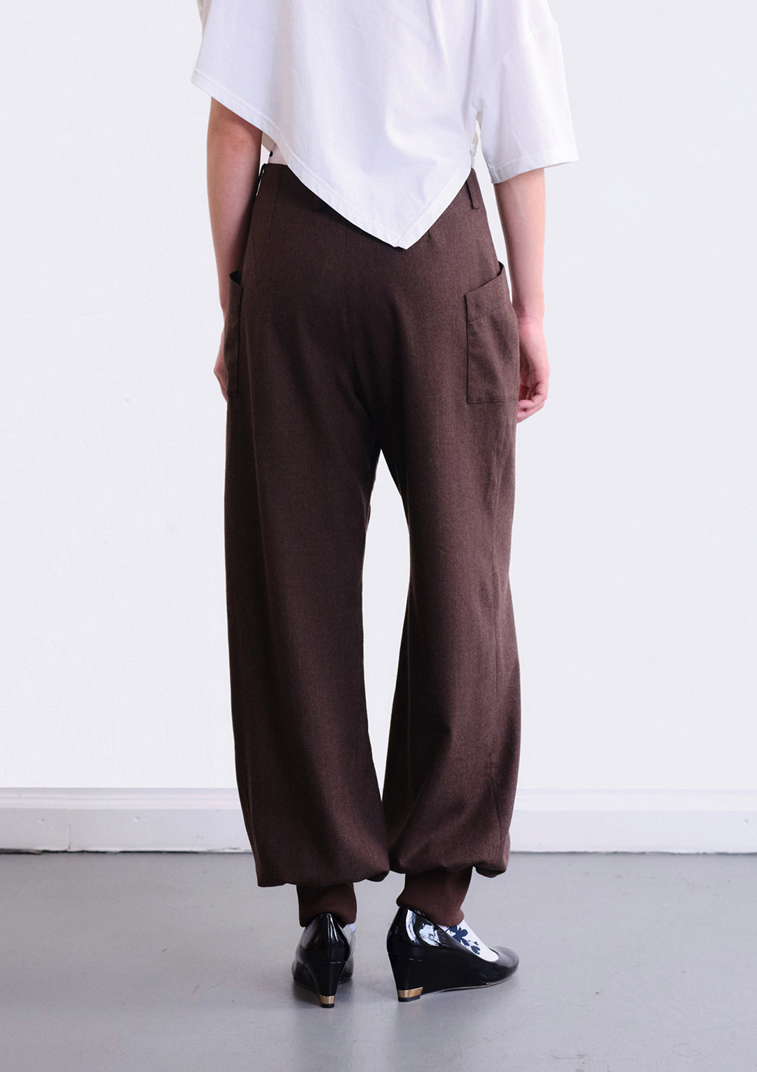 Suit-fabric Jogger - Dark Brown
