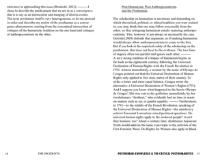 Posthuman Knowledge and the Critical Posthumanities