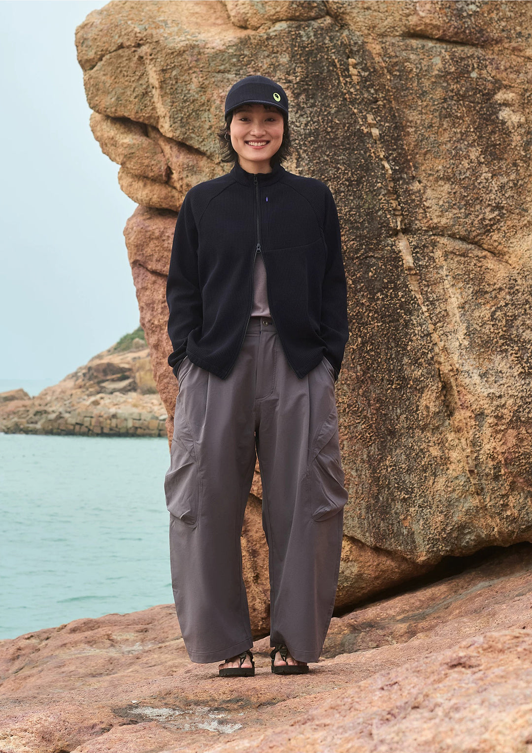 Eyelet Waffle Cardigan