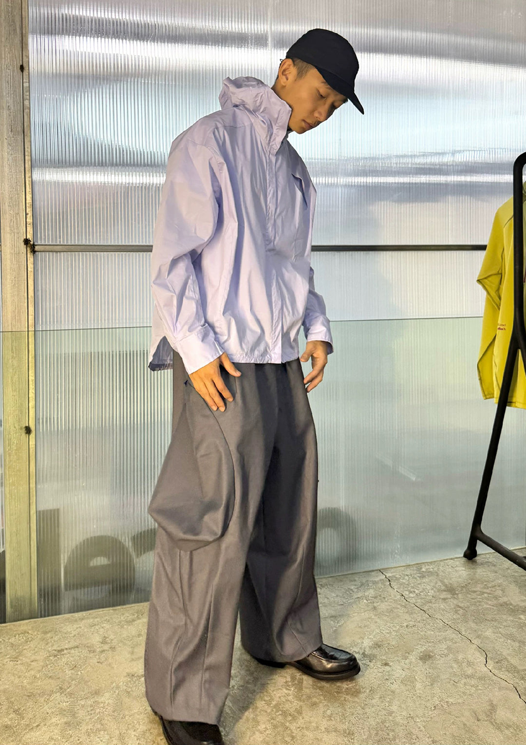 Zipped Hooded Shirt - Lavender