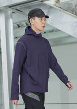 Lightweight Waffle Hoodie - Dark Purple