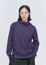 Lightweight Waffle Hoodie - Dark Purple
