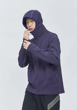 Lightweight Waffle Hoodie - Dark Purple