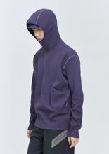 Lightweight Waffle Hoodie - Dark Purple