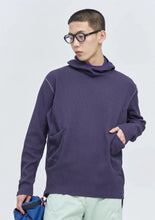 Lightweight Waffle Hoodie - Dark Purple