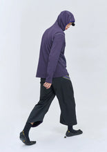 Lightweight Waffle Hoodie - Dark Purple