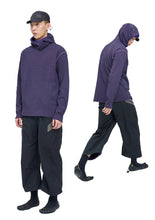 Lightweight Waffle Hoodie - Dark Purple