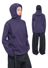 Lightweight Waffle Hoodie - Dark Purple